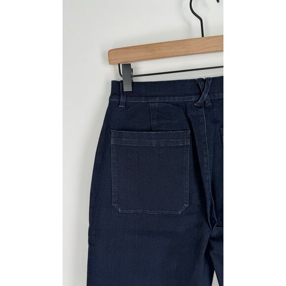Brass The Sailor Pant Jeans Womens Size 8 Indigo Blue Dark Wash Wide Leg New - Picture 8 of 14
